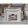 New design natural marble stone fireplace mantel